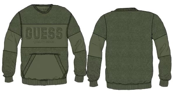 NEW COLLECTION
FELPA GUESS NEONATO VERDE MILITARE RICAMATA
N3BQ05KAD73