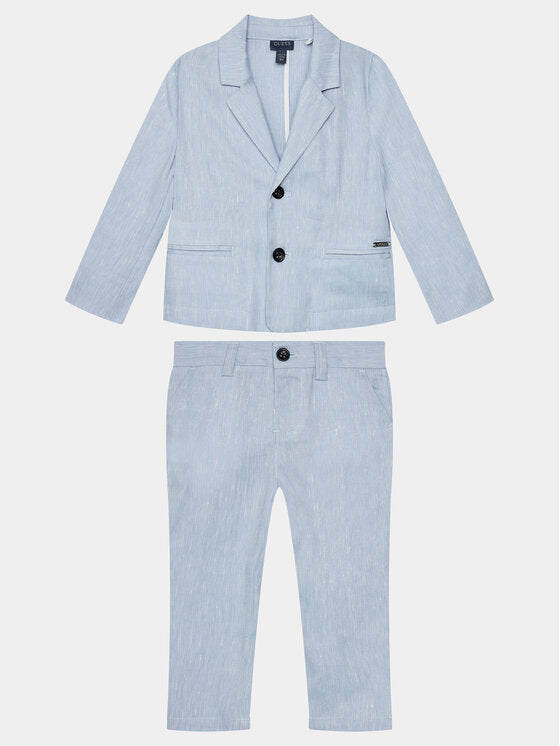 COMPLETO ELEGANTE GUESS NEONATO CIELO I4RG26WFZ90
56% LINO 46% COTONE 2% ELASTANO.
