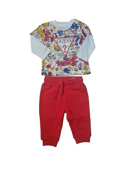 COMPLETO GUESS NEONATO LUNGO BIANCO E ROSSO I4YG01K8HM3
100% COTONE