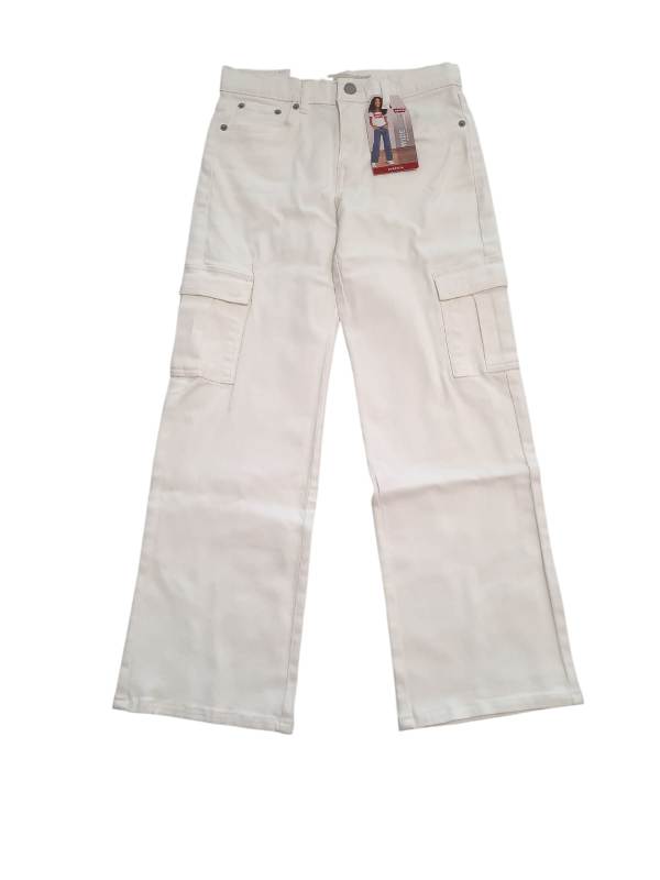JEANS RAGAZZA LEVI'S CARGO, BIANCO 67,4% COTONE 31,1% POLIESTERE 1,5%ELASTANO MODELLO 4EK991