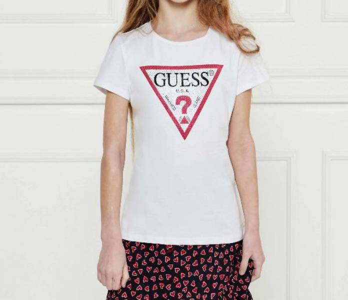 NEW COLLECTION
T-SHIRT GUESS RAGAZZA BIANCA CON LOGO DI STRASS
J2YI51K6YW1