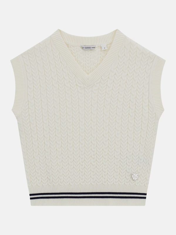 NEW COLLECTION
GILET IN FILO TRICOT INTRECCIATO NEL COLORE LATTE E BLU GUESS RAGAZZA
J5YR08Z3OI0