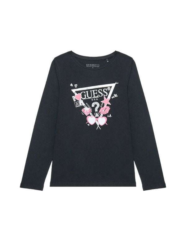 NEW COLLECTION
T-SHIRT GIROCOLLO MANICA LUNGA NERA GUESS RAGAZZA
J5YI01K6YW4