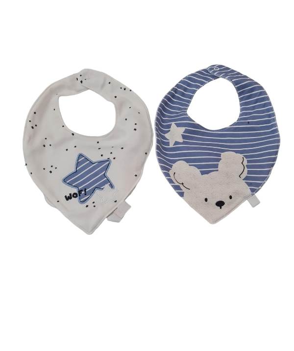 BAVAGLINI MAYORAL NEONATO 2PZ COLORE LATTE E AZZURRO 9148
100% COTONE