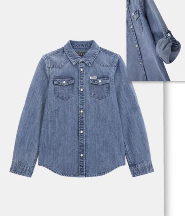 CAMICIA GUESS UNISEX BAMBINO E BAMBINA IN DENIM N4RH01D4UE0
72%COTONE 22%POLIESTERE 4%LYOCEL 2%VISCOSA
