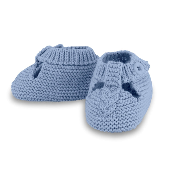 SCARPINA NEONATO MAYORAL IN FILO DI COTONE COLORAZIONE AZZURRO