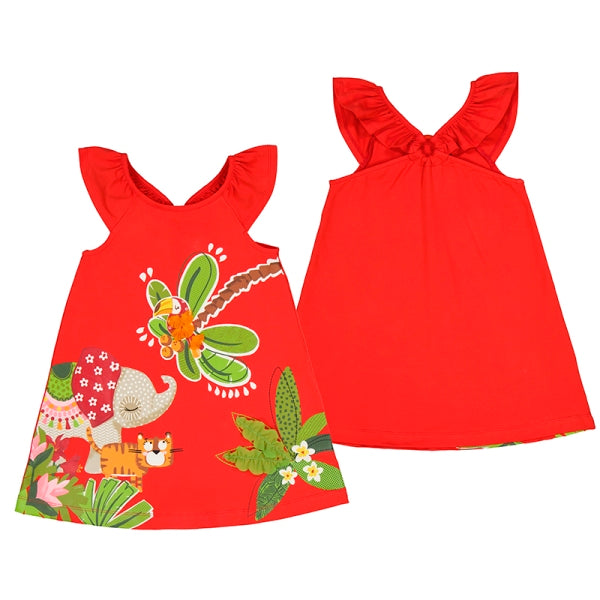 VESTITO MAYORAL BAMBINA FANTASIA SAVANA 3944
95% COTONE 5% ELASTANO.