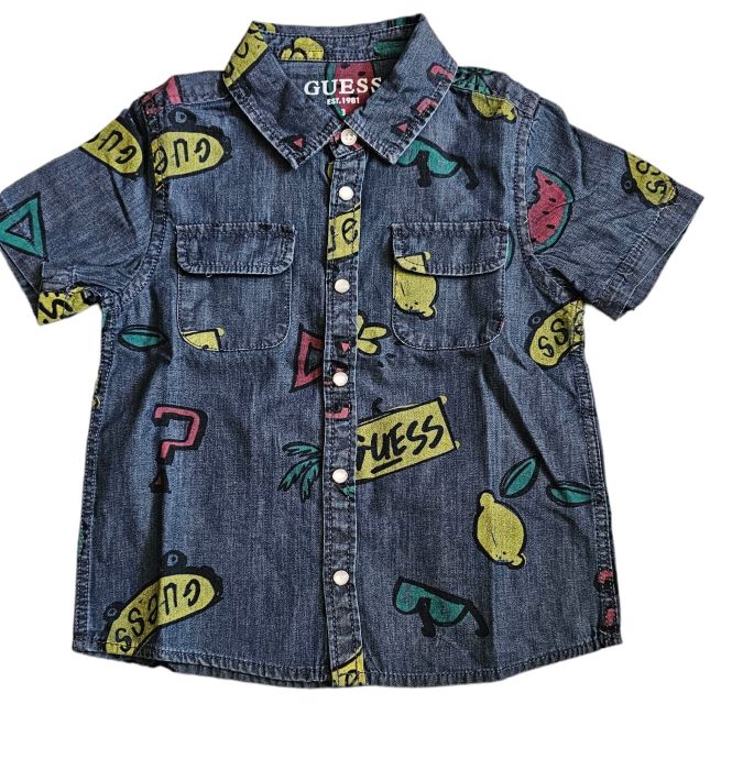 CAMICIA GUESS NEONATO MANICA CORTA IN DENIM N4GH03D5BW0
95% COTONE 5% ELASTANO
