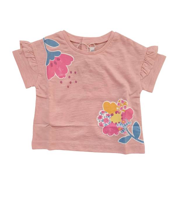 NUOVO ARRIVO
T-SHIRT NEONATA MAYORAL ROSA FANTASIA FIORI 
1008