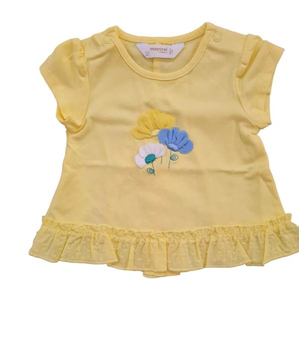 NUOVO ARRIVO
T-SHIRT NEONATA MAYORAL GIALLA CON FIORI
7899