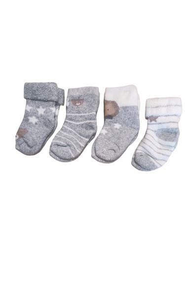 SET CALZINI MAYORAL NEONATO BIANCO E GRIGIO 4PZ 9653
100%  CALDO COTONE
