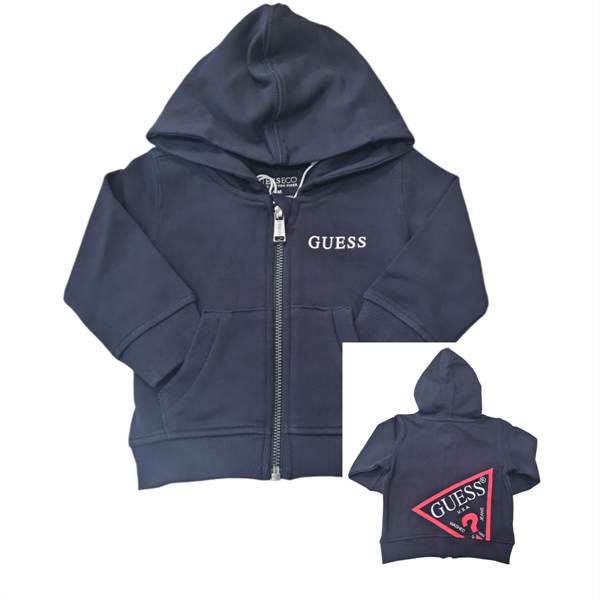 NUOVO ARRIVO 
FELPA GUESS NEONATO BLU CON ZIP E CAPPUCCIO 
N3YQ07KAUG0
