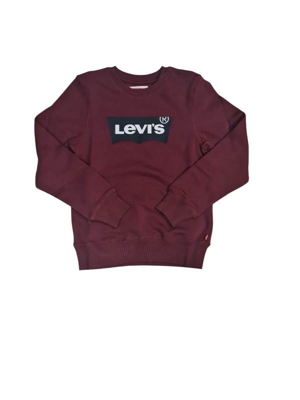 FELPA  RAGAZZO LEVI'S NEL COLOR PRUGNA GIROCOLLO MODELLO 9E9079