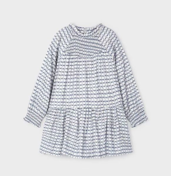VESTITO MAYORAL BAMBINA BIANCO E CELESTE 4323
100% VISCOSA