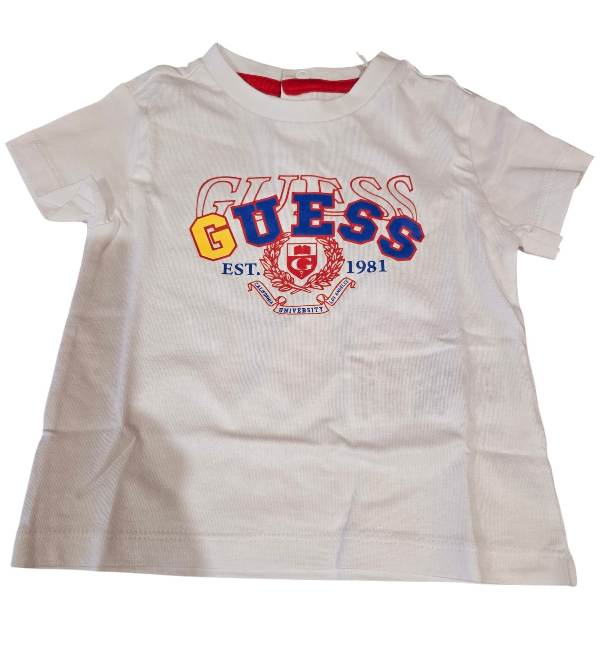 NUOVO ARRIVO
T-SHIRT NEONATO GUESS LOGO IN ROSSO E BLU
I5RI00K8HM4