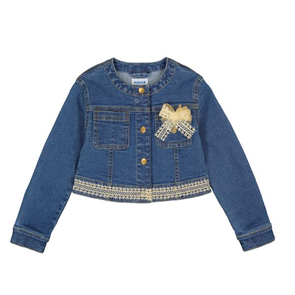 NUOVO ARRIVO
GIUBBOTTO BAMBINA MAYORAL IN DENIM MEDIO SCURO CON PIZZO
3406