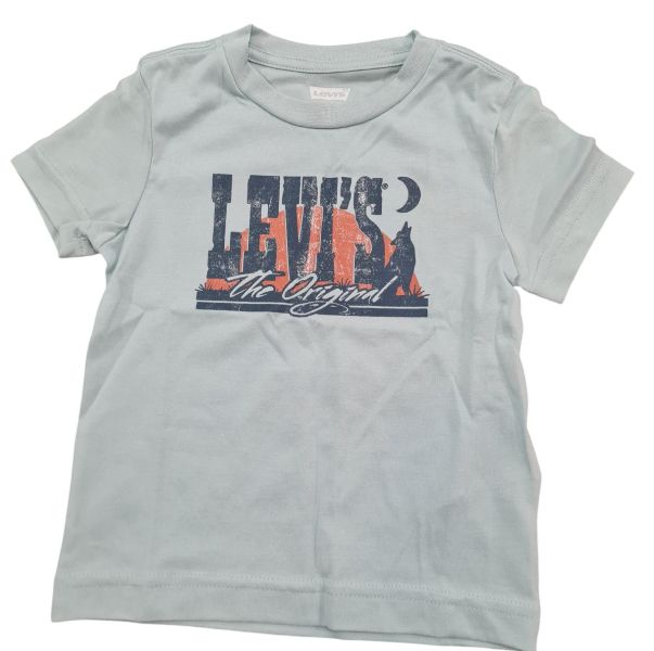 T-SHIRT RAGAZZO LEVI'S VERDE SALVIA, MEZZA MANICA, GIROCOLLO 100% COTONE MODELLO 9EM696