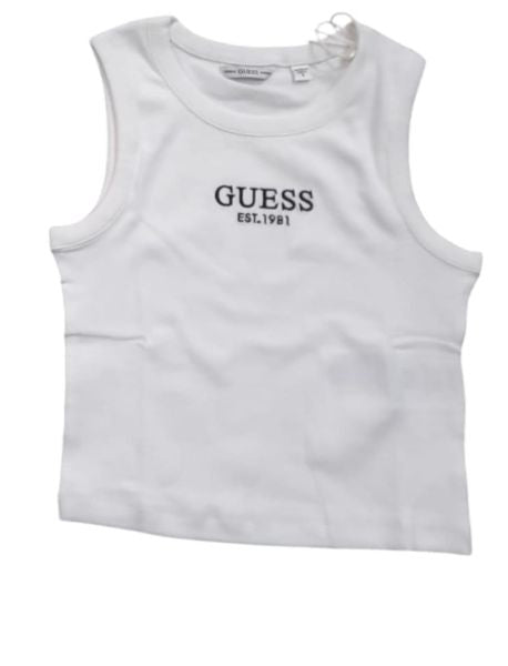 NUOVO ARRIVO
TOP GUESS RAGAZZA BIANCO A COSTINE MODELLO CROPPED CANOTTA J4YI16KBZP4