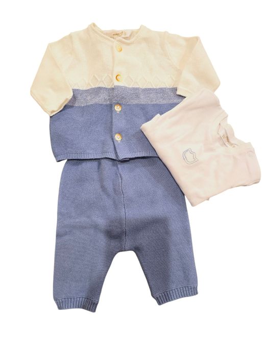 NUOVO ARRIVO
TUTINA SPEZZATA TRE PEZZI IN FILO DI COTONE NEONATO MAYORAL 1560
1560