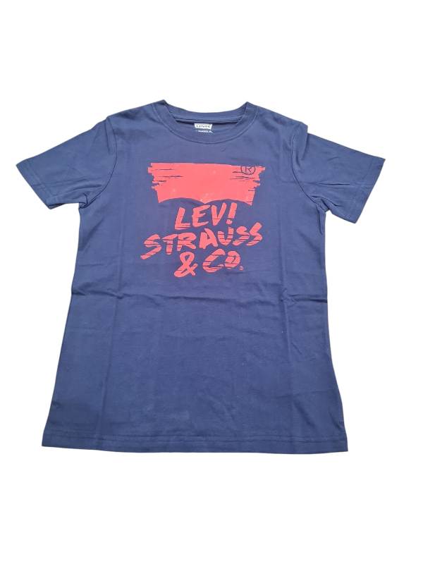 T-SHIRT LEVI'S RAGAZZO BLU MEZZA MANICA, GIROCOLLO 100% COTONE MODELLO 9EF703