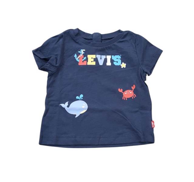 NUOVO ARRIVO 
T-SHIRT NEONATO LEVI'S CON FANTASIA MARINA 
6EM319