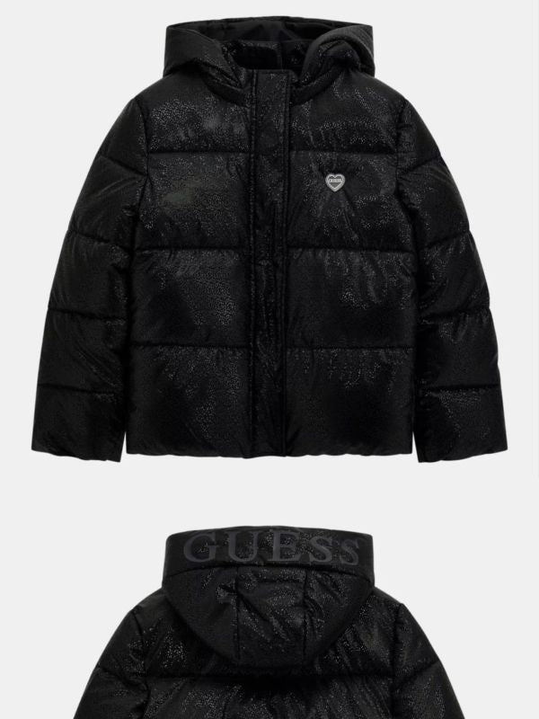 NEW COLLECTION 
GIUBBOTTO PADDED PUFFER ZIP NERO BRILLANTE GUESS RAGAZZA
J5BL13WGIW0