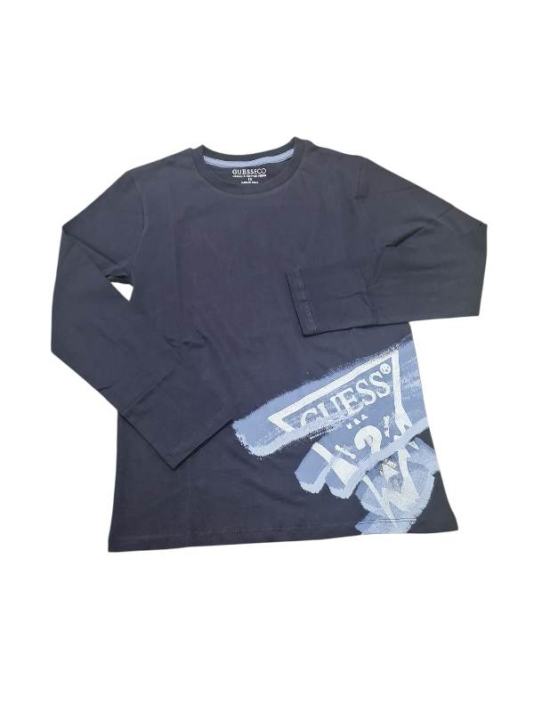 NEW COLLECTION
T-SHIRT GUESS RAGAZZO MANICA LUNGA BLU CON LOGO INDACO 
L5BI28I3Z14