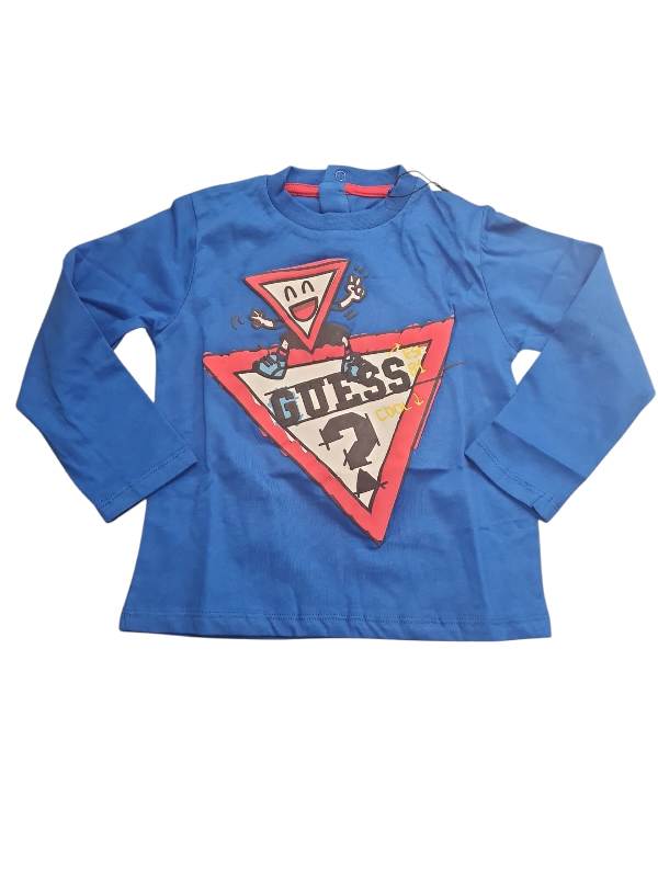 NEW  COLLECTION 
T-SHIRT MANICA LUNGA ROYAL CON STAMPA COLORATA NEONATO GUESS
I5YI00K8HM4