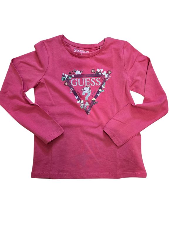 NEW  COLLECTION 
T-SHIRT NEONATA GUESS GIROCOLLO MANICA LUNGA COLORE CORALLO 
A5YI03K6YW4