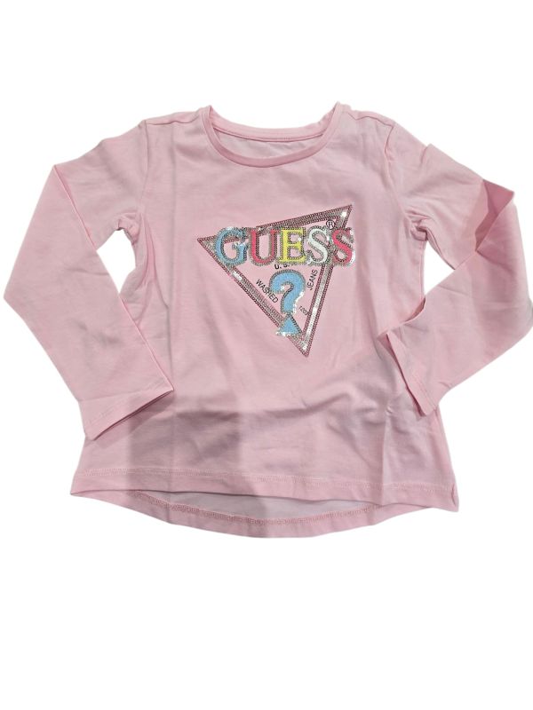 NEW  COLLECTION 
T-SHIRT MANICA LUNGA GUESS BAMBINA ROSA 
K5YI10K6YW4