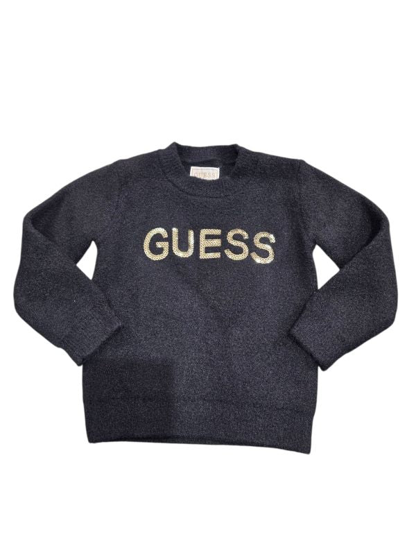 NEW  COLLECTION 
MAGLIONE MANICA LUNGA GUESS BAMBINA NERO E ORO
K5BR00Z3220