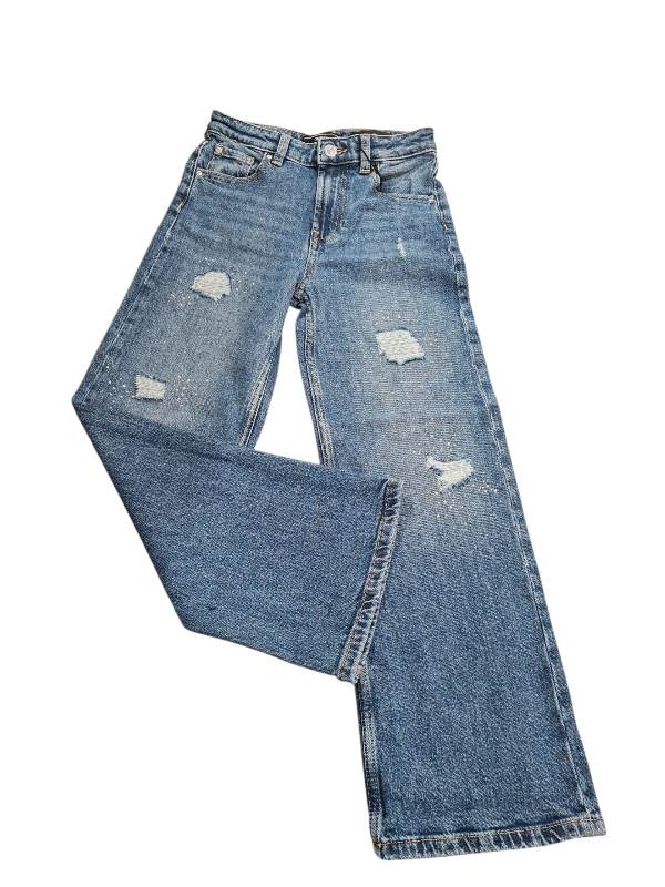 NEW  COLLECTION 
DENIM MEDIO SCURO MODELLO 90'S FIT CON STRASS E STRAPPI GUESS RAGAZZA
J5BA11D1170