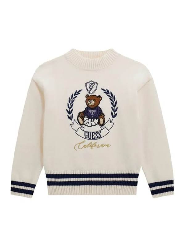 NEW COLLECTION
MAGLIONE GUESS RAGAZZA CREMA FANTASIA TEDDY 
J5BR11Z3GS0