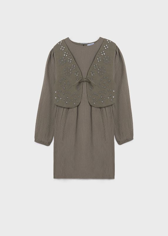 NEW  COLLECTION 
ABITO GILET MAYORAL RAGAZZA VERDE ARMY
7910