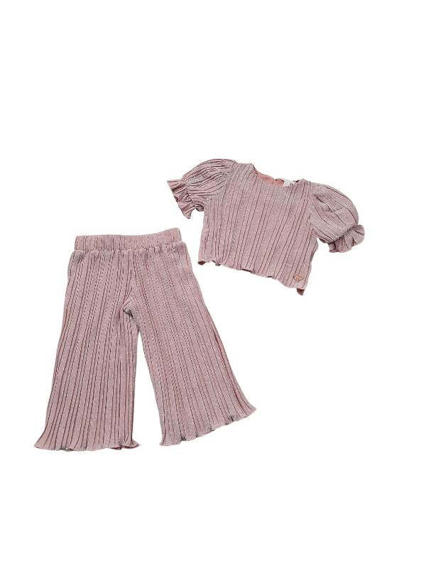 NUOVO ARRIVOCOORDINATO GUESS BAMBINA ROSE GLITTER K6RG03KD580 2 ANNI