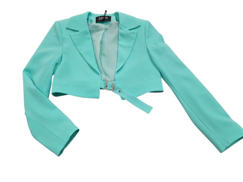 NUOVO ARRIVO
GIACCA BLAZER CORTO RAGAZZA AKYTA VERDE TIFFANY IN VISCOSA
MAI2101