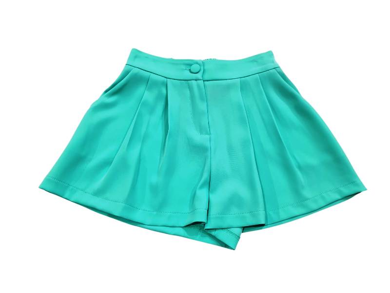 NUOVO ARRIVO
SHORTS RAGAZZA AKYTA MODELLO FARFALLA VERDE TIFFANY IN VISCOSA MAI2112