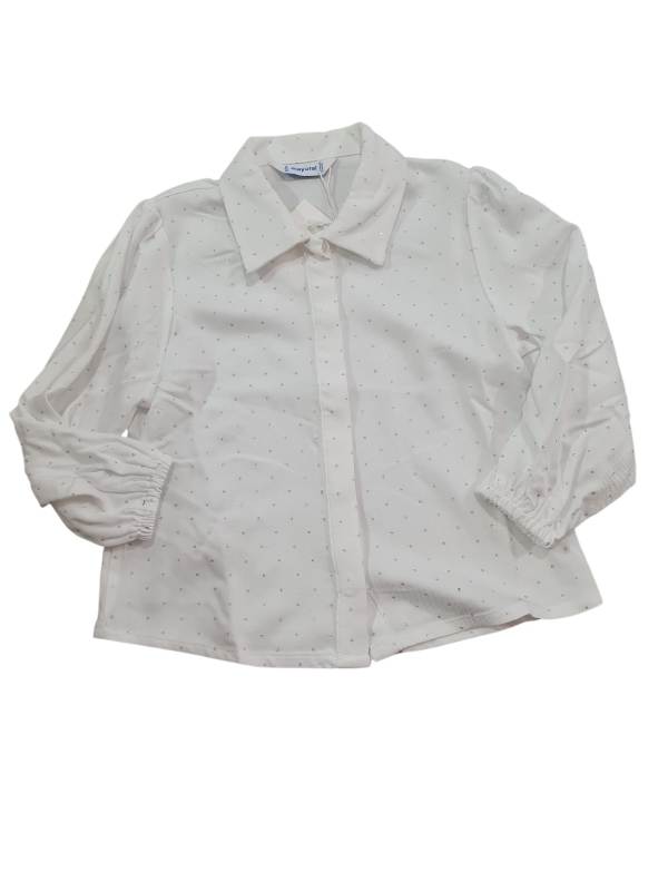 NUOVO ARRIVO
BLUSA MAYORAL BAMBINA BIANCA CON POIS ARGENTO
4133