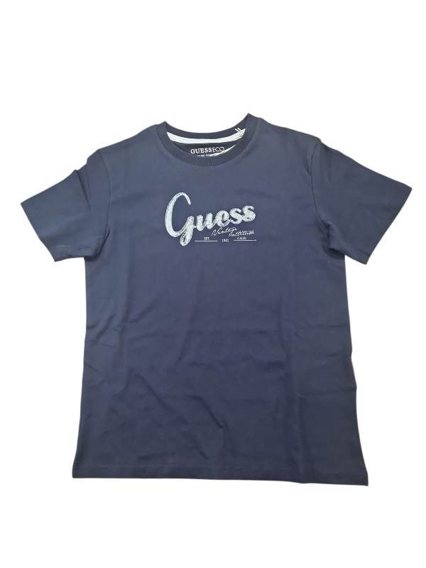 NUOVO ARRIVO 
T-SHIRT GUESS RAGAZZO BLU CON LOGO EFFETTO GESSO
L6G101K8HM4