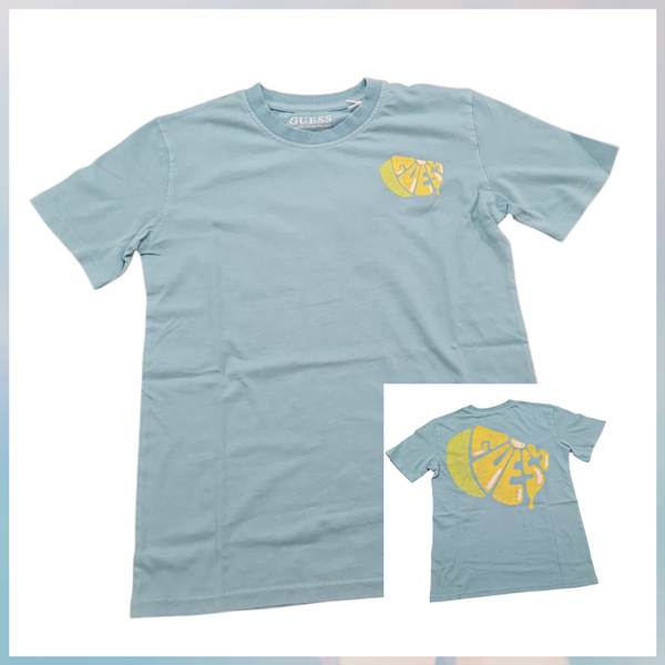 NUOVO ARRIVO 
T-SHIRT GUESS RAGAZZO VERDE ACQUA CON FANTASIA GIALLA
L6GI17K8HM4