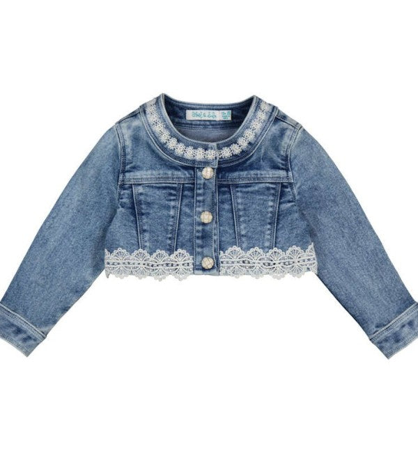NUOVO ARRIVO
GIUBBINO DENIM NEONATA ABEL&LULA LAVAGGIO CHIARO 
5302