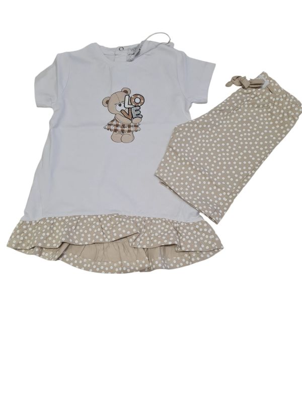 NUOVO ARRIVO
COORDINATO CORTO NEONATA
BIANCO E BEIGE YOUR'S
BY7555