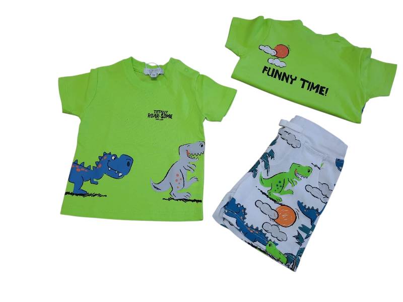 NUOVO ARRIVO
COORDINATO CORTO NEONATO
VERDE FLUO E BIANCO YOUR'S
BY7095