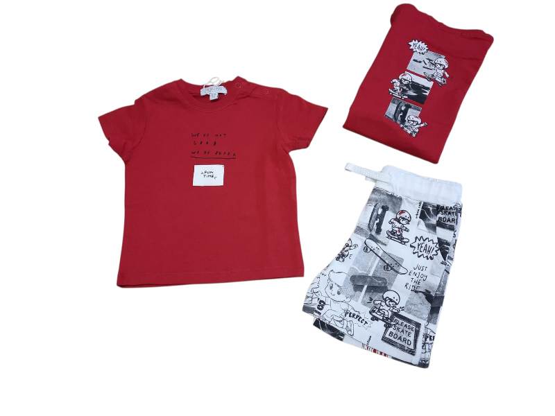 NUOVO ARRIVO
COORDINATO CORTO NEONATO
ROSSO E BIANCO YOUR'S
BY7091