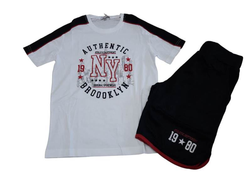 COORDINATO CORTO RAGAZZO
14 ANNI BIANCO E NERO YOUR'S
BY9158