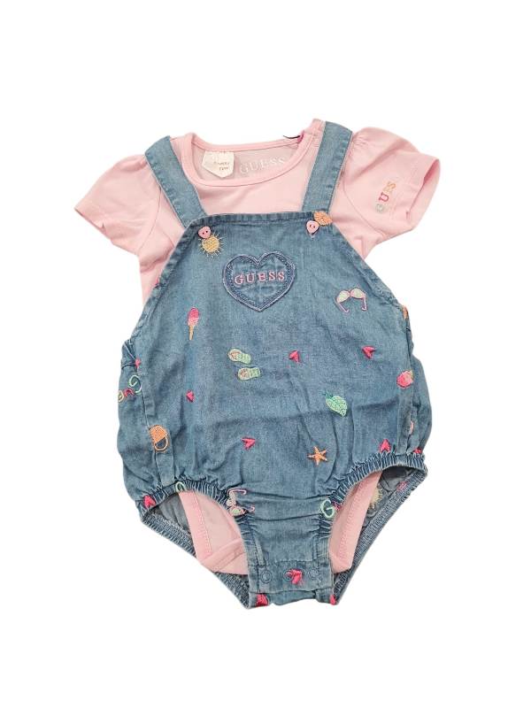 NUOVO ARRIVO
PAGLIACCETTO GUESS NEONATA JEANS E ROSA 
S6GG01K6YW0