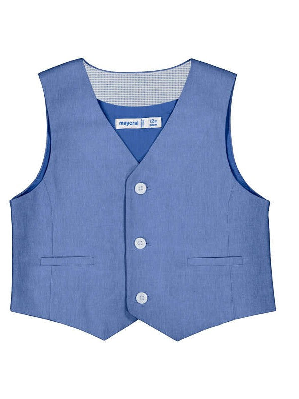 NUOVO ARRIVO
GILET NEONATO MAYORAL IN COTONE MISTO LINO AVION
1312
