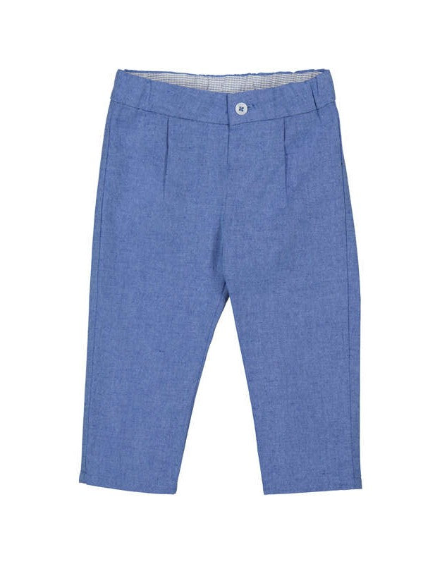 NUOVO ARRIVO
PANTALONE NEONATO MAYORAL IN COTONE MISTO LINO AVION
1517