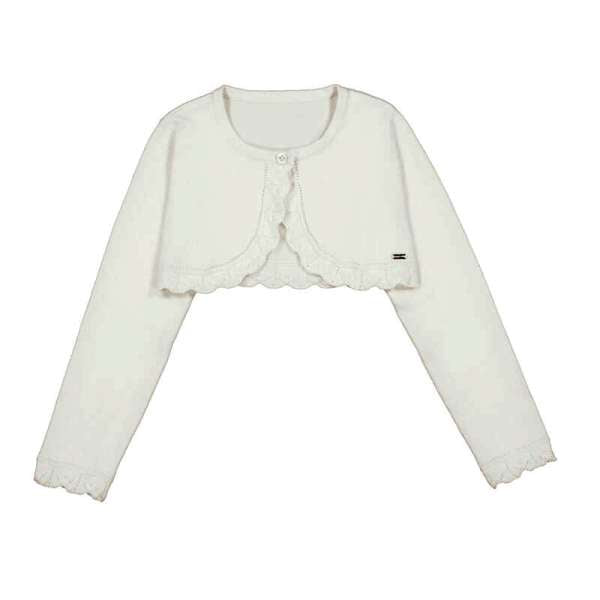 NUOVO ARRIVO
COPRISPALLE BAMBINA MAYORAL
IN FILO DI COTONE LATTE
320