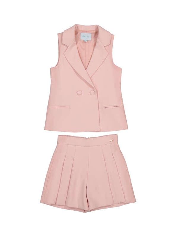 NUOVO ARRIVO
COORDINATO RAGAZZA ABEL&LULA GILET E PANTA GONNA ROSA 
5287